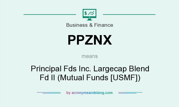 What does PPZNX mean? It stands for Principal Fds Inc. Largecap Blend Fd II (Mutual Funds [USMF])