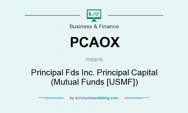 What does PCAOX mean? It stands for Principal Fds Inc. Principal Capital (Mutual Funds [USMF])