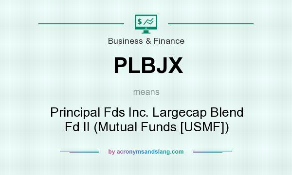 What does PLBJX mean? It stands for Principal Fds Inc. Largecap Blend Fd II (Mutual Funds [USMF])