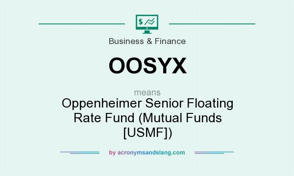 What does OOSYX mean? It stands for Oppenheimer Senior Floating Rate Fund (Mutual Funds [USMF])