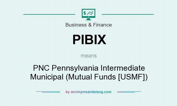 What does PIBIX mean? It stands for PNC Pennsylvania Intermediate Municipal (Mutual Funds [USMF])