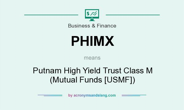 What does PHIMX mean? It stands for Putnam High Yield Trust Class M (Mutual Funds [USMF])