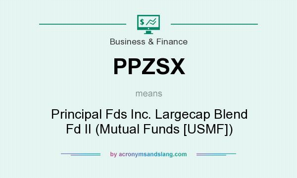 What does PPZSX mean? It stands for Principal Fds Inc. Largecap Blend Fd II (Mutual Funds [USMF])