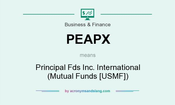 What does PEAPX mean? It stands for Principal Fds Inc. International (Mutual Funds [USMF])