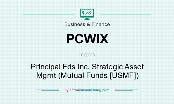 What does PCWIX mean? It stands for Principal Fds Inc. Strategic Asset Mgmt (Mutual Funds [USMF])