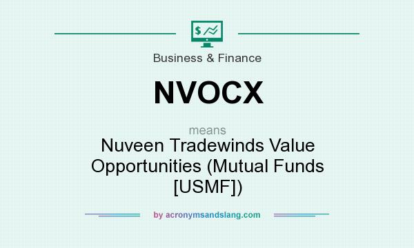 What does NVOCX mean? It stands for Nuveen Tradewinds Value Opportunities (Mutual Funds [USMF])