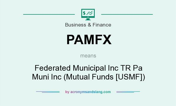 What does PAMFX mean? It stands for Federated Municipal Inc TR Pa Muni Inc (Mutual Funds [USMF])