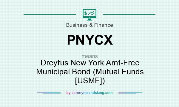 What does PNYCX mean? It stands for Dreyfus New York Amt-Free Municipal Bond (Mutual Funds [USMF])