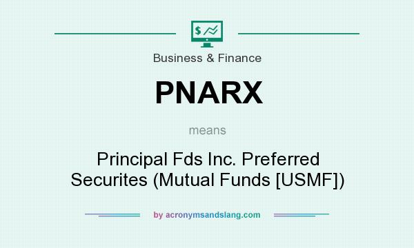 What does PNARX mean? It stands for Principal Fds Inc. Preferred Securites (Mutual Funds [USMF])