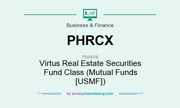 What does PHRCX mean? It stands for Virtus Real Estate Securities Fund Class (Mutual Funds [USMF])