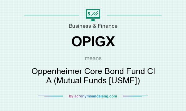 What does OPIGX mean? It stands for Oppenheimer Core Bond Fund Cl A (Mutual Funds [USMF])