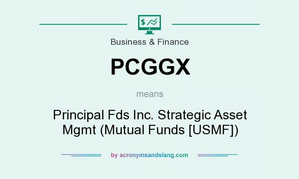 What does PCGGX mean? It stands for Principal Fds Inc. Strategic Asset Mgmt (Mutual Funds [USMF])