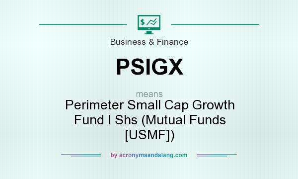 What does PSIGX mean? It stands for Perimeter Small Cap Growth Fund I Shs (Mutual Funds [USMF])