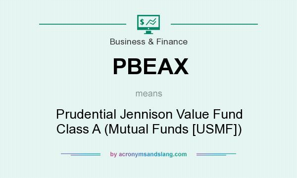 What does PBEAX mean? It stands for Prudential Jennison Value Fund Class A (Mutual Funds [USMF])