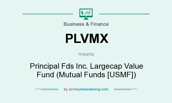 What does PLVMX mean? It stands for Principal Fds Inc. Largecap Value Fund (Mutual Funds [USMF])