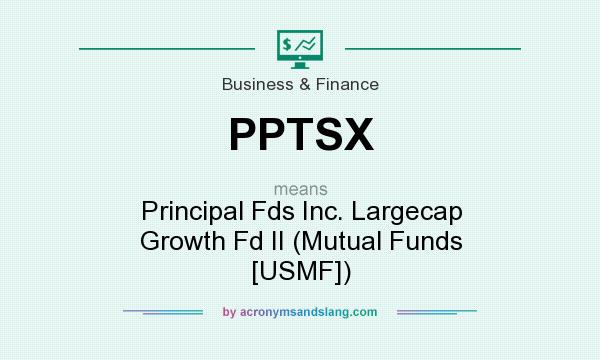 What does PPTSX mean? It stands for Principal Fds Inc. Largecap Growth Fd II (Mutual Funds [USMF])