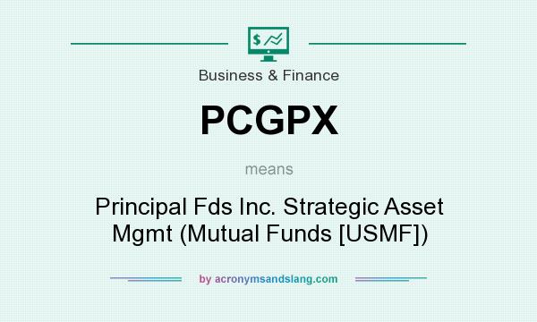 What does PCGPX mean? It stands for Principal Fds Inc. Strategic Asset Mgmt (Mutual Funds [USMF])
