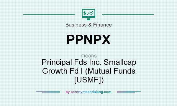 What does PPNPX mean? It stands for Principal Fds Inc. Smallcap Growth Fd I (Mutual Funds [USMF])