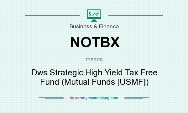 What does NOTBX mean? It stands for Dws Strategic High Yield Tax Free Fund (Mutual Funds [USMF])