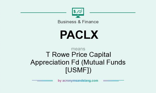 What does PACLX mean? It stands for T Rowe Price Capital Appreciation Fd (Mutual Funds [USMF])