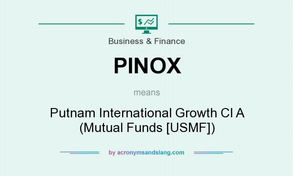 What does PINOX mean? It stands for Putnam International Growth Cl A (Mutual Funds [USMF])