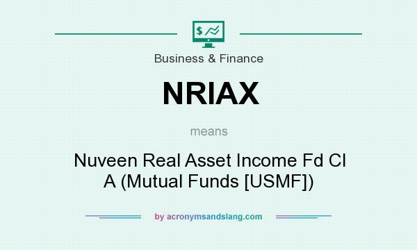 What does NRIAX mean? It stands for Nuveen Real Asset Income Fd Cl A (Mutual Funds [USMF])