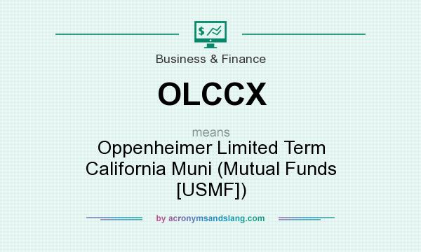 What does OLCCX mean? It stands for Oppenheimer Limited Term California Muni (Mutual Funds [USMF])