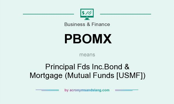 What does PBOMX mean? It stands for Principal Fds Inc.Bond & Mortgage (Mutual Funds [USMF])