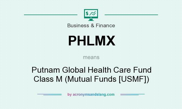 What does PHLMX mean? It stands for Putnam Global Health Care Fund Class M (Mutual Funds [USMF])