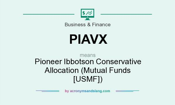 What does PIAVX mean? It stands for Pioneer Ibbotson Conservative Allocation (Mutual Funds [USMF])
