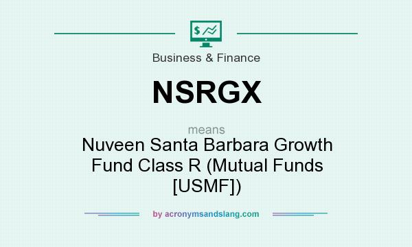 What does NSRGX mean? It stands for Nuveen Santa Barbara Growth Fund Class R (Mutual Funds [USMF])