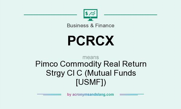 What does PCRCX mean? It stands for Pimco Commodity Real Return Strgy Cl C (Mutual Funds [USMF])