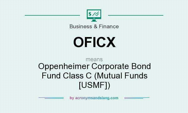 What does OFICX mean? It stands for Oppenheimer Corporate Bond Fund Class C (Mutual Funds [USMF])