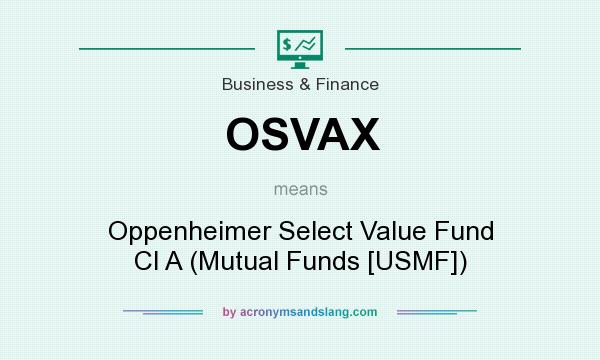What does OSVAX mean? It stands for Oppenheimer Select Value Fund Cl A (Mutual Funds [USMF])
