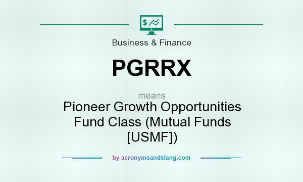 What does PGRRX mean? It stands for Pioneer Growth Opportunities Fund Class (Mutual Funds [USMF])