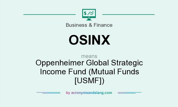 What does OSINX mean? It stands for Oppenheimer Global Strategic Income Fund (Mutual Funds [USMF])