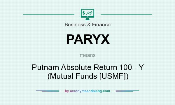 What does PARYX mean? It stands for Putnam Absolute Return 100 - Y (Mutual Funds [USMF])