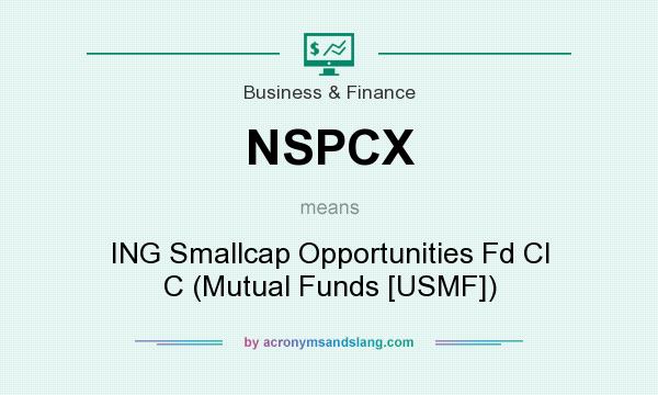 What does NSPCX mean? It stands for ING Smallcap Opportunities Fd Cl C (Mutual Funds [USMF])