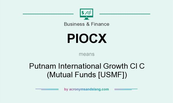 What does PIOCX mean? It stands for Putnam International Growth Cl C (Mutual Funds [USMF])