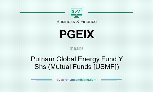 What does PGEIX mean? It stands for Putnam Global Energy Fund Y Shs (Mutual Funds [USMF])