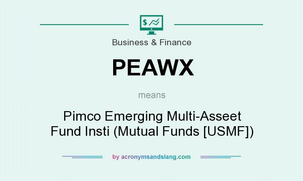 What does PEAWX mean? It stands for Pimco Emerging Multi-Asseet Fund Insti (Mutual Funds [USMF])