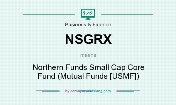 What does NSGRX mean? It stands for Northern Funds Small Cap Core Fund (Mutual Funds [USMF])