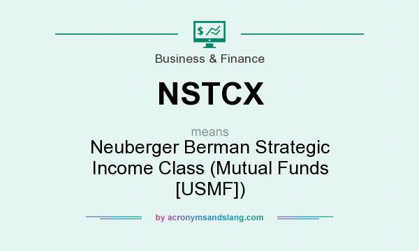What does NSTCX mean? It stands for Neuberger Berman Strategic Income Class (Mutual Funds [USMF])