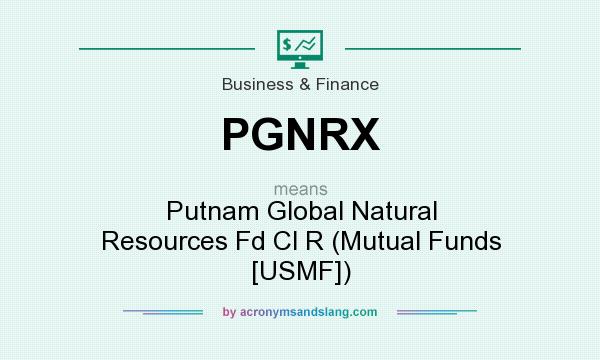 What does PGNRX mean? It stands for Putnam Global Natural Resources Fd Cl R (Mutual Funds [USMF])