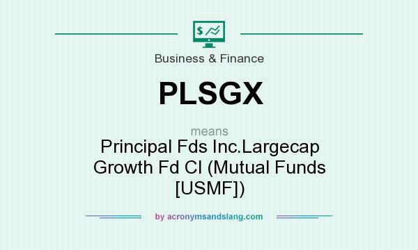 What does PLSGX mean? It stands for Principal Fds Inc.Largecap Growth Fd Cl (Mutual Funds [USMF])