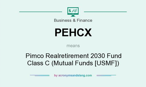 What does PEHCX mean? It stands for Pimco Realretirement 2030 Fund Class C (Mutual Funds [USMF])