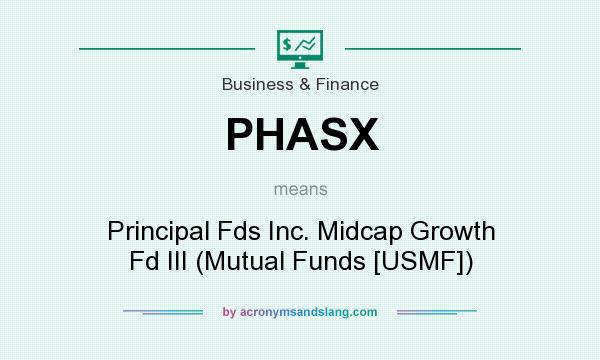 What does PHASX mean? It stands for Principal Fds Inc. Midcap Growth Fd III (Mutual Funds [USMF])