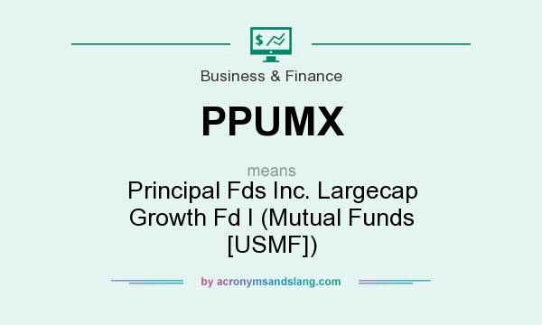 What does PPUMX mean? It stands for Principal Fds Inc. Largecap Growth Fd I (Mutual Funds [USMF])