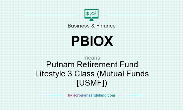 What does PBIOX mean? It stands for Putnam Retirement Fund Lifestyle 3 Class (Mutual Funds [USMF])