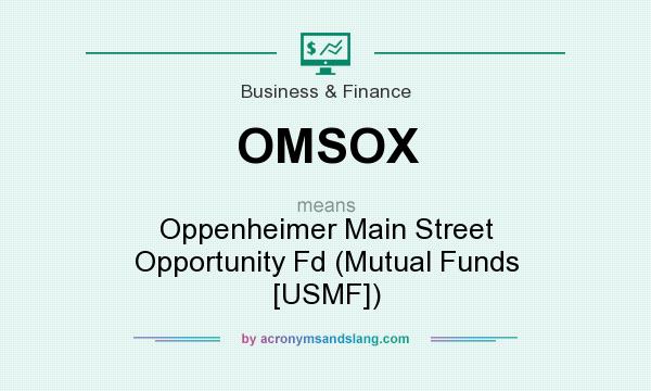 What does OMSOX mean? It stands for Oppenheimer Main Street Opportunity Fd (Mutual Funds [USMF])